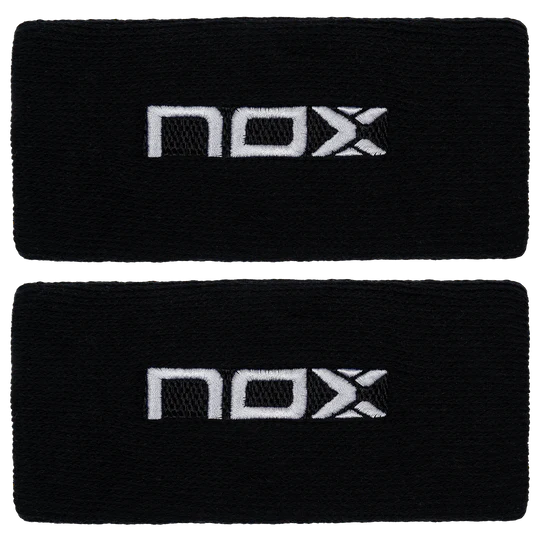 NOX long sport wristbands black/white