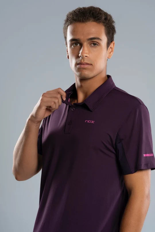 NOX MEN'S DEEP PURPLE POLO T-SHIRT