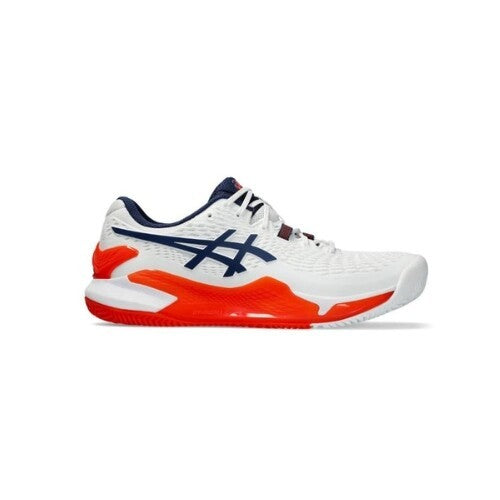 Asics Gel Resolution 9 Clay White Blue Marine Shoes