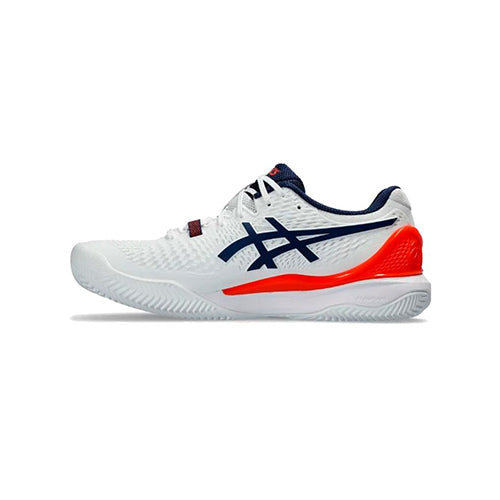 Asics Gel Resolution 9 Clay White Blue Marine Shoes