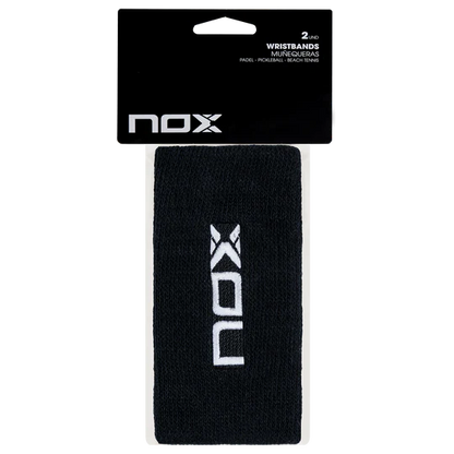 NOX long sport wristbands black/white