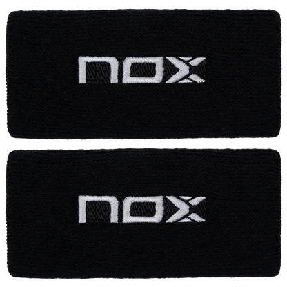 NOX long sport wristbands black/white