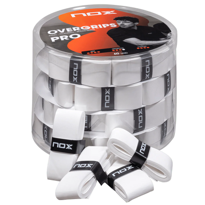 Nox Overgrips PRO white smooth can (60 pcs)