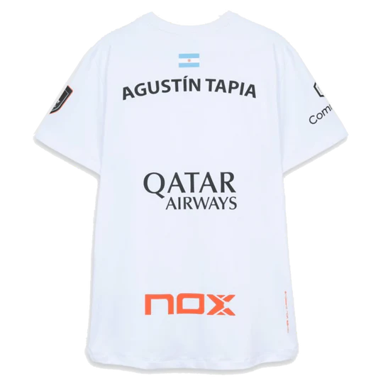Nox Agustin Tapia Sponsors AT10 White T-shirt 2026