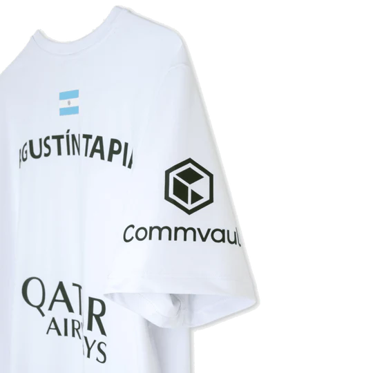 Nox Agustin Tapia Sponsors AT10 White T-shirt 2026
