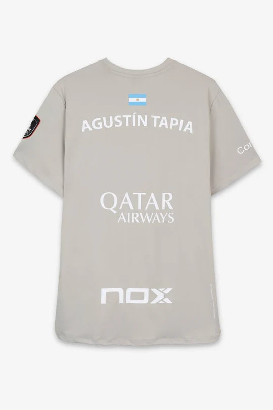 Nox Agustin Tapia Sponsors AT10 Light Grey T-shirt 2026