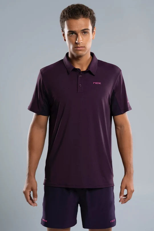 NOX MEN'S DEEP PURPLE POLO T-SHIRT