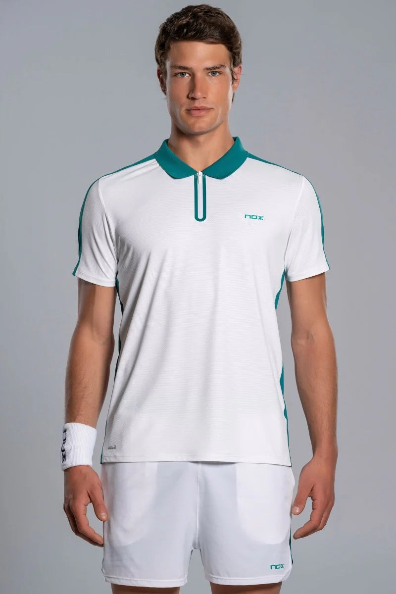 Nox Men's PRO White/Ivy Green Polo T-shirt