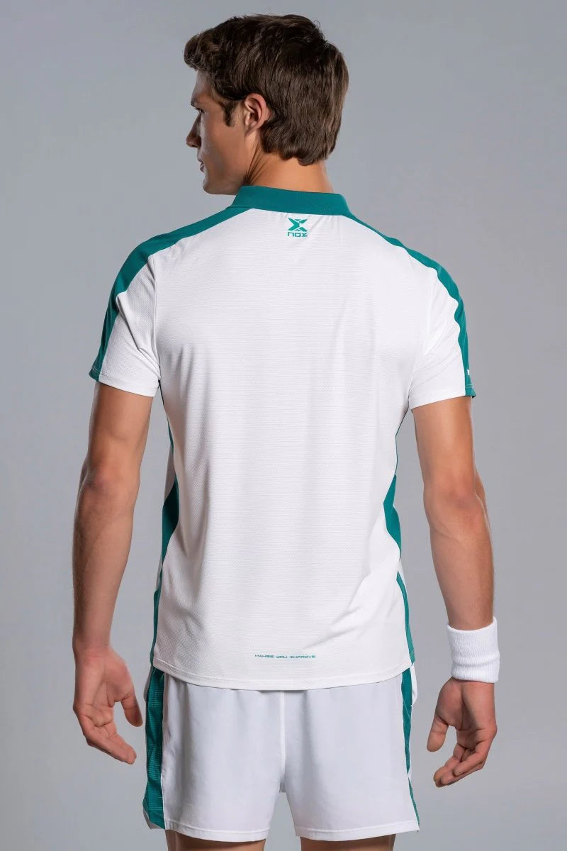 Nox Men's PRO White/Ivy Green Polo T-shirt