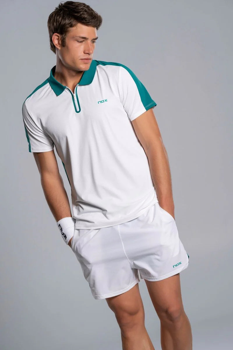Nox Men's PRO White/Ivy Green Polo T-shirt