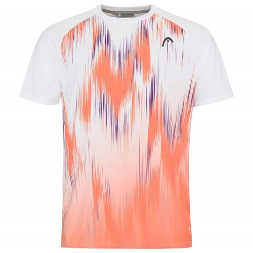 Head Top Spin White Orange T-Shirt