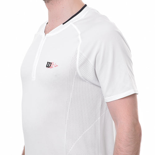 Wilson M Player Seamless Zip White T-Shirt