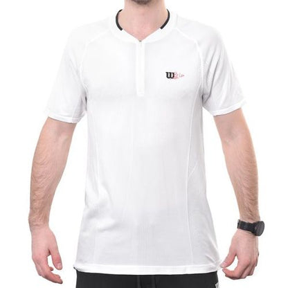 Wilson M Player Seamless Zip White T-Shirt